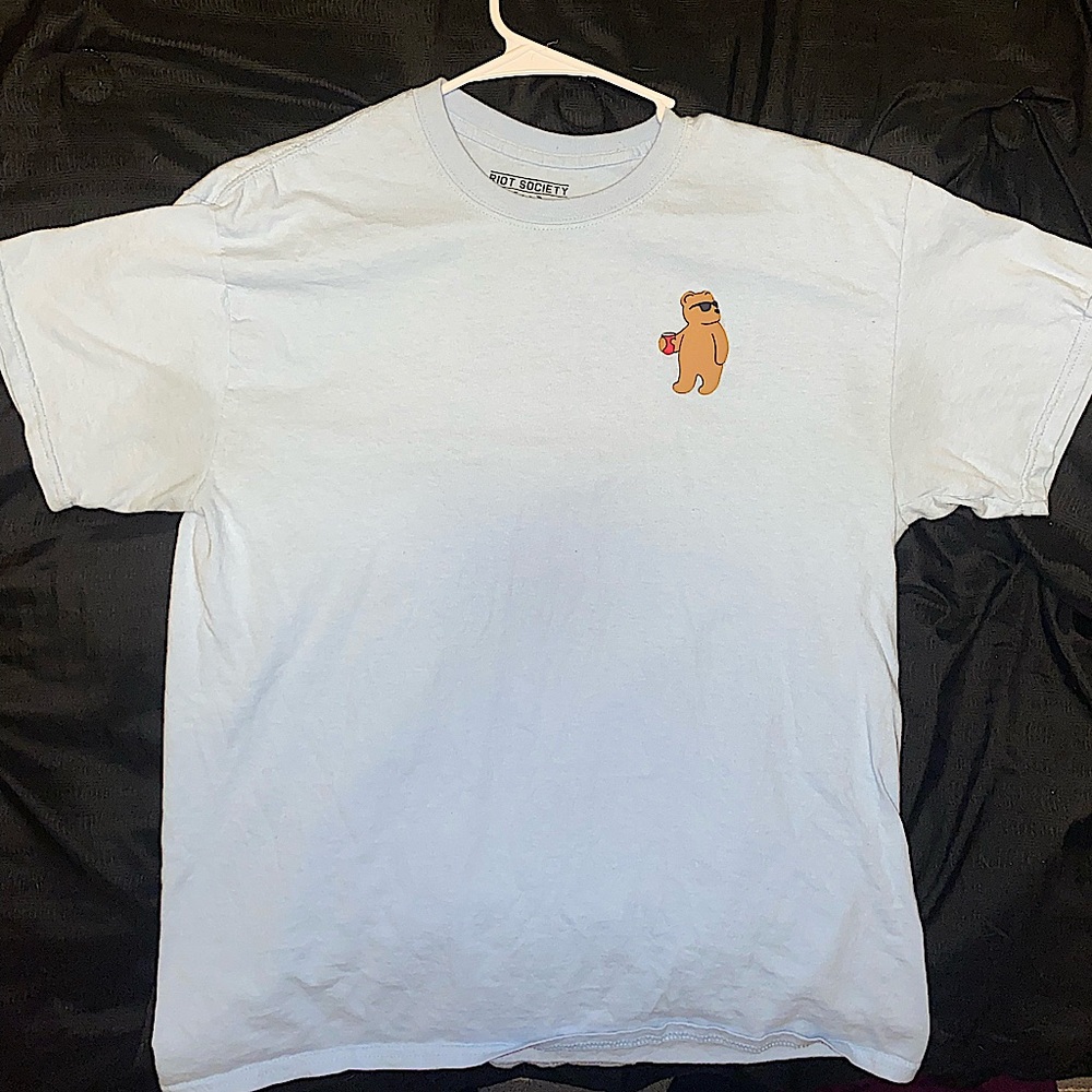 Men’s Size: Large Color: Light Blue “Riot Society” T-shirt